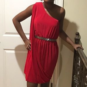 Gianni Bini Red One Shoulder Dress